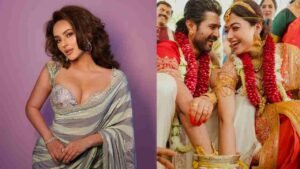 Seerat Kapoor, Rashmika Mandanna wedding, Vijay Deverakonda marriage, Tollywood news, celebrity wedding wishes, sacred new chapter quote